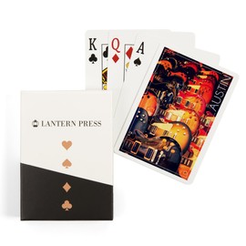 Lantern Press Austin, Texas, Electric Guitars on Wall (52 Playing Cards, Poker Size Card Deck with Jokers)