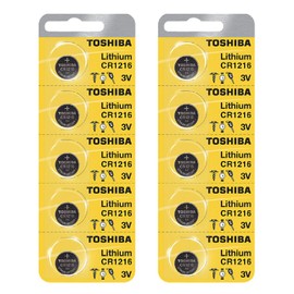 Toshiba CR1216 3 Volt Lithium Coin Battery (10 Batteries)