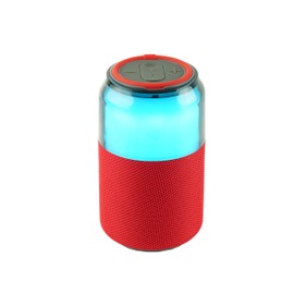 Supersonic SC-2335BT SodaBoom Multi-Color Glowing Portable Bluetooth Speaker with 4-Mode LED Light Show, TWS Pairing, USB Input, 1800mAh Battery, Silicone Carry Loop, Dust Cover, 10W Peak Power