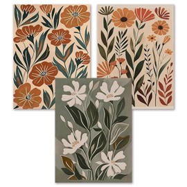 Paint by Numbers for Adults and Kids Beginner, 3 Pack Flowers Painting by Number Kits On Canvas, Number Artist Paint by Number Kit DIY Oil Painting Acrylic Paints,Without Frame Home Wall Decor 12x16in