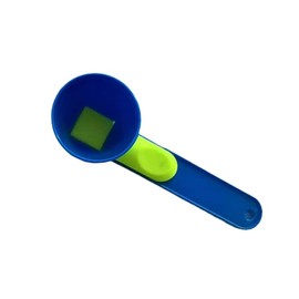 Powder Funnel Scoop, Embudo De Cuchara Medidora - Cuchara Para Gimnasio 2 En 1, Cuchara De Embudo Para Polvo, Cuchara Medidora De Embudo De Polvo Para Gimnasio Pre Workout Dry With Longer Handle(Blue)