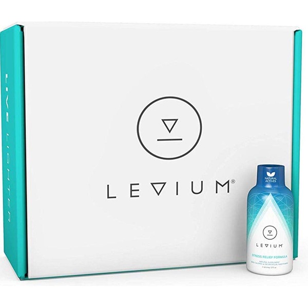 Levium Calming Stress Relief Vitamin Supplement | Natural Mood Boosting Liquid Shots (30 Day Supply)