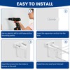 ZIUZI Wire Shelf End Bracket and White Down Wall Clips