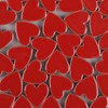 2.2x2.3cm Ceramic Mosaics Pieces Stained Glass, Assorted Colors and Love