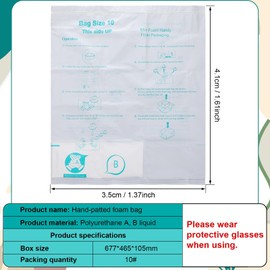 Innconee 8 Pack 16"x14" Expanding Packing Foam for PC, Electronics, Fragile and Irregular Items, Instant Pack Foam Bag for Shipping, Rapid Expansion, Easy to Use