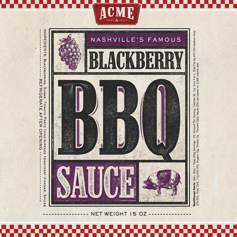 Nashville’s Famous Blackberry BBQ Sauce – 15oz Bottle by Acme
