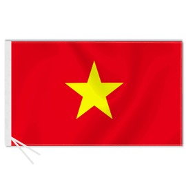 Large Vietnam Flag,3x5 FT Vietnamese 75D Outdoor Banner,Haitians Decor for Garden Yard Car Truck with Two String