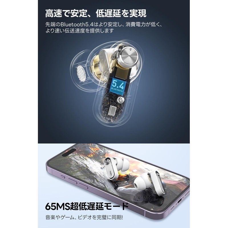 【VGP 2026 Award Winner】TOZO Crystal Pods Earphones Bluetooth Wireless Earphones