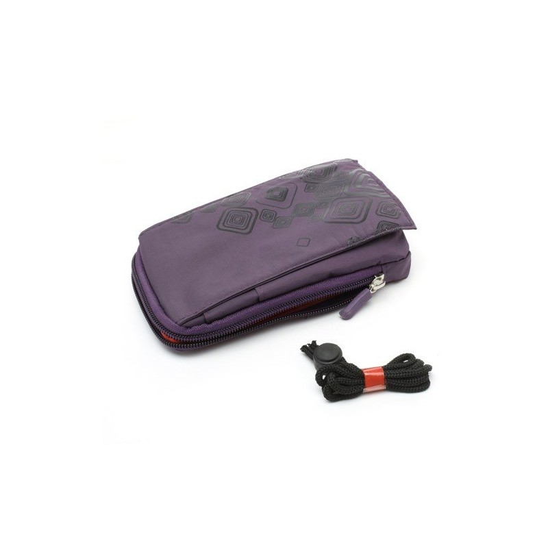 DFV Mobile Multi Functional Vertical Stripes Nylon Pouch Bag Case