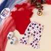 YINGISFITM 4th Fourth of July Baby Girl Outfit My First
