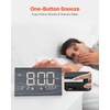 VEVOR Digital Alarm Clock, Wooden Desk Clock with Dual Alarm,