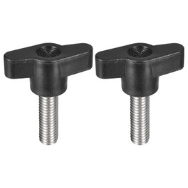 uxcell 2Pcs Clamping Screw Knob, M8 x 25mm Metric 304 Stainless Steel T Shaped Thumb Screws Handle for Quick Remove Hand Tightening Knob Replacement