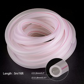 sourcing map 5mm x 8mm Petrol Fuel Line Hose 16ft for Chainsaws Lawn Mower String Trimmer Blowers Small Engines, Clear