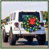 Daifunli Christmas Car Wreath Spare Tire Decoration LED Spare Tire
