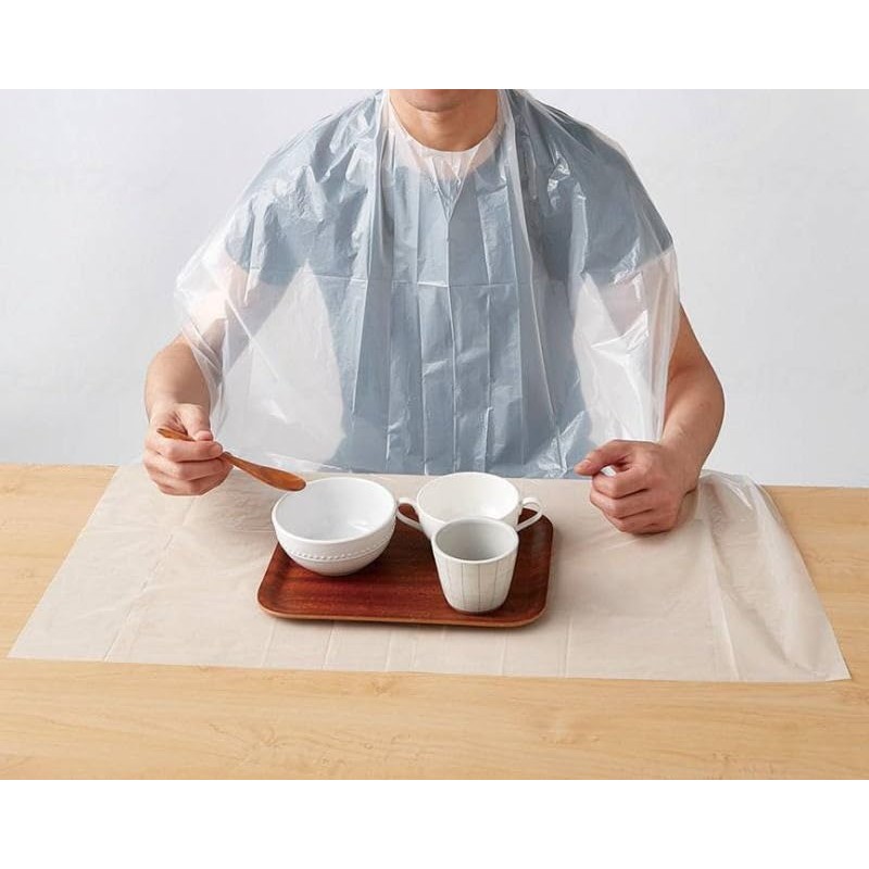 Disposable Meal Apron, White, 039-500000-00, 50 Mi, Meal Apron, Dispo