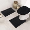 SHACOS Bathroom Rugs Sets 3 Piece with Toilet Lid Cover,