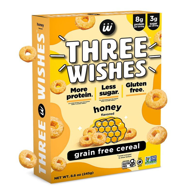 Protein and Gluten-Free Breakfast Cereal by Three Wishes (1-Pack) -