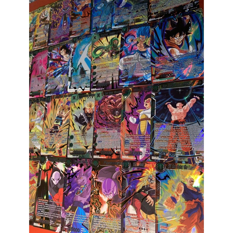 5 Super Rare SR Dragon Ball Super Cards - Gold