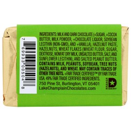 LAKE CHAMPLAIN CHOCOLATES 5 Star Hazelnut Bar, 1.8 OZ
