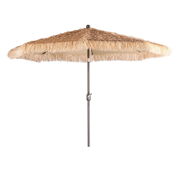 BPS 9FT Thatch Patio Umbrella, Tiki Style Outdoor Umbrella with