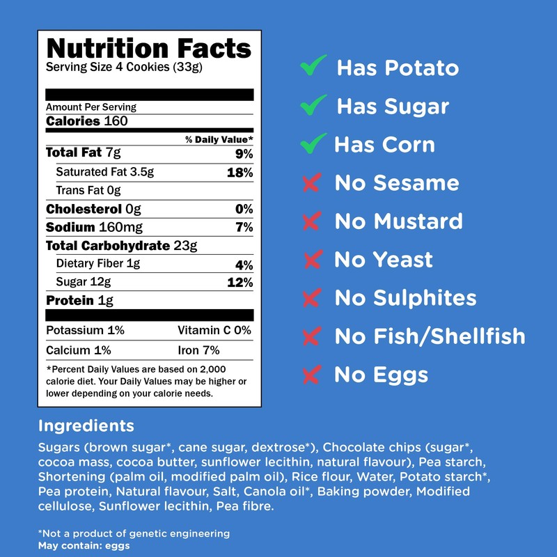 Kinnikinnick - Montanas Chocolate Chip Cookies - Gluten Free and