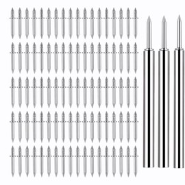 300 Pcs Double-Head Skirting Thread Seamless Nail,Skirting Line Without Marks Nail,Dual-Headed Nails with 3 Installation Barrels,Equipped with Nail Specific Sleeve Tool (300 Pcs)
