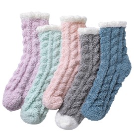Loiyadn Fuzzy Socks for Women - Womens Fuzzy Socks Fluffy Cozy Socks Warm Socks for Women Slipper Socks Soft Comfy Sleeping Socks