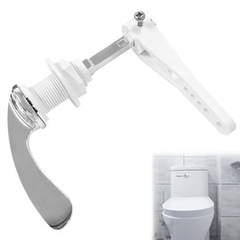 CAEEKER Toilet Flush Handle, Alloy Toilet Cistern Lever Flush Handle Universal Toilet Handles Flush Lever Victorian Style Toilet Handle Replacement Flush Lever Kit for Toilet WC Tank, Chrome Plated
