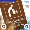 Baby Changing Station Men's Room Sign, 10x14 Inches, Rust Free