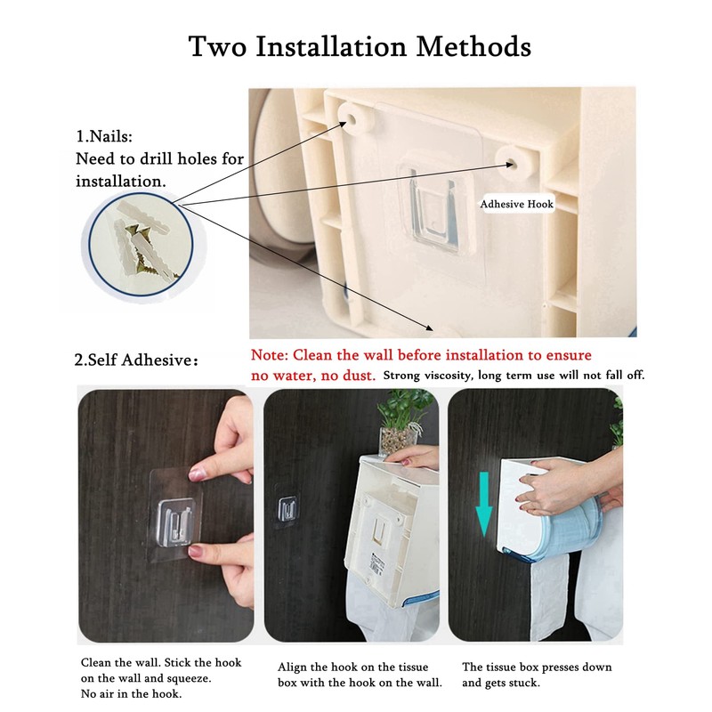 TIAN CHEN Toilet Paper Holder Wall Mount, Waterproof Cat Proof