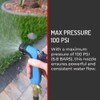 Hi Tech High-Pressure Heavy-Duty Hose Nozzle – 100 PSI Max,