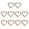 Pastlla 10pcs Heart Shape Key Ring Snap Hook Clip Key