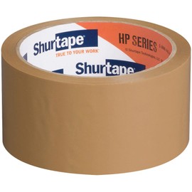 Shurtape HP 200 Medium Duty Hot Melt Shipping and Packaging Tape, For Hand or Automated Sealing, 48mm x 50 Meters per Roll, Tan, 1 Case of 36 Rolls (207213)
