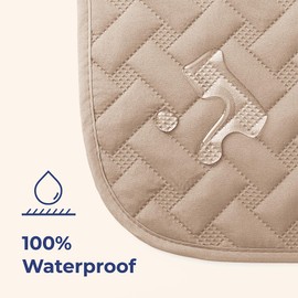 gogobunny 100% Double Sided Waterproof Dog Blanket Soft Pet Bed Cover Reversible Protect Furniture Couch Sofa Car for Puppy Cat Kids (Dark Beige/Light Beige, 68x82 Inch (Pack of 1))