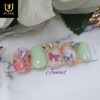 Flower Road Only Handmade Nail Tips - Long Round Square