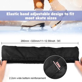 NAROSEBE Blade Protectors Ice Hockey, Ice Skate Blade Protection Accessories, Figure Skating Blade Protectors Ice Hockey Elastic Blade Socks Blade Protectors for Figure Skating Adults Children (M)