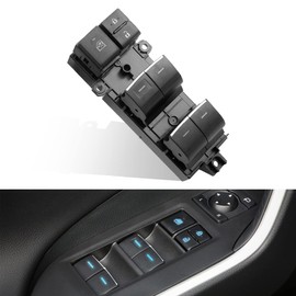 Interruptor de control de ventana eléctrica LED para Toyota RAV4 XA50 2019 2020 2021, lado izquierdo del conductor