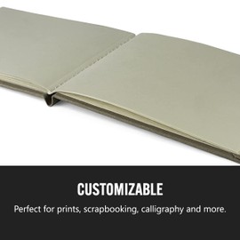 Bellagio-Italia Canvas Photo Album - Memory Scrapbook, and Polarioid Book for Calligraphy, Scrapbooking - Includes Removable Plastic Sheet Covers - Capacity for 72 Pictures Total - Small