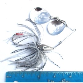 ALL AMERICAN Tournament Quality Spinnerbaits 1 CHROME SHAD 1/2oz Double COLORADO BB SPINNERBAIT Bass Fishing Baits Lures