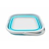 SAMMART Folding Tub (Grey/Cyanine, 5.5 L Bucket)