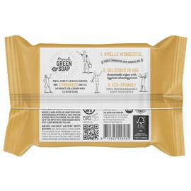 Marcel's Green Soap Hygienic Wet Wipes for Hands Pack of 15 - Vanilla & Cherry Blossom - Plant Based - Environmentally Friendly