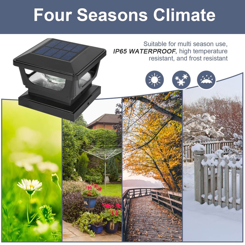 Sumaote Solar Post Lights, Outdoor Solar Post Cap Light Fits