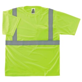 Ergodyne Standard Class 2 Hi-Vis T-Shirt Recycled, Lime, S