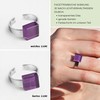Ring mit Stein in lila (10mm) • Geburtsstein Schmuck Damen