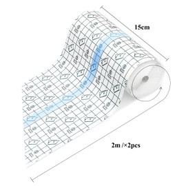 Pack of 2 Tattoo Film Tattoo Plasters Second Skin Tattoo 15 cm x 2 m Skin Healing Protective Bandages Transparent Stretch Wound Dressing Waterproof Plaster Protection Film Suprasorb Film Aftercare