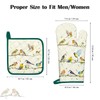 Arquiel Bird Branch Oven Mitts and Pot Holders Sets 2Pcs,
