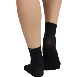 ToBeInStyle Women’s Classic Opaque Nylon Anklet Fashion Novelty Socks - BLACK - One Size Regular
