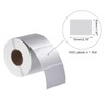 sourcing map Direct Thermal Label Metallic Silver 1 Row 1000