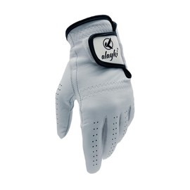 Alayki Birdie Premium Golf Glove for Left Hand - 100% Natural Sheep Leather - Superior Grip & Comfort - Lightweight, Breathable, Durable for Men & Women Golfers (Large, Left)