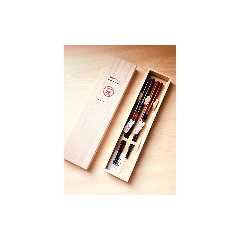 Couple Chopsticks, Wedding Gift, Paulownia Box, Chopsticks Pair, Two-Set, Luxury